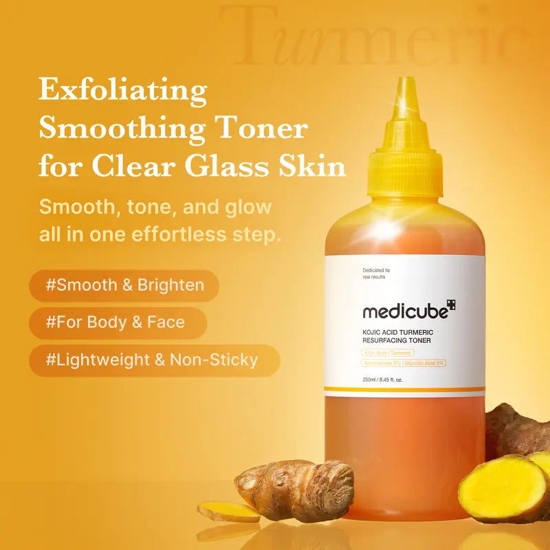 medicube exfoliating smoothing toner for clear glass skin