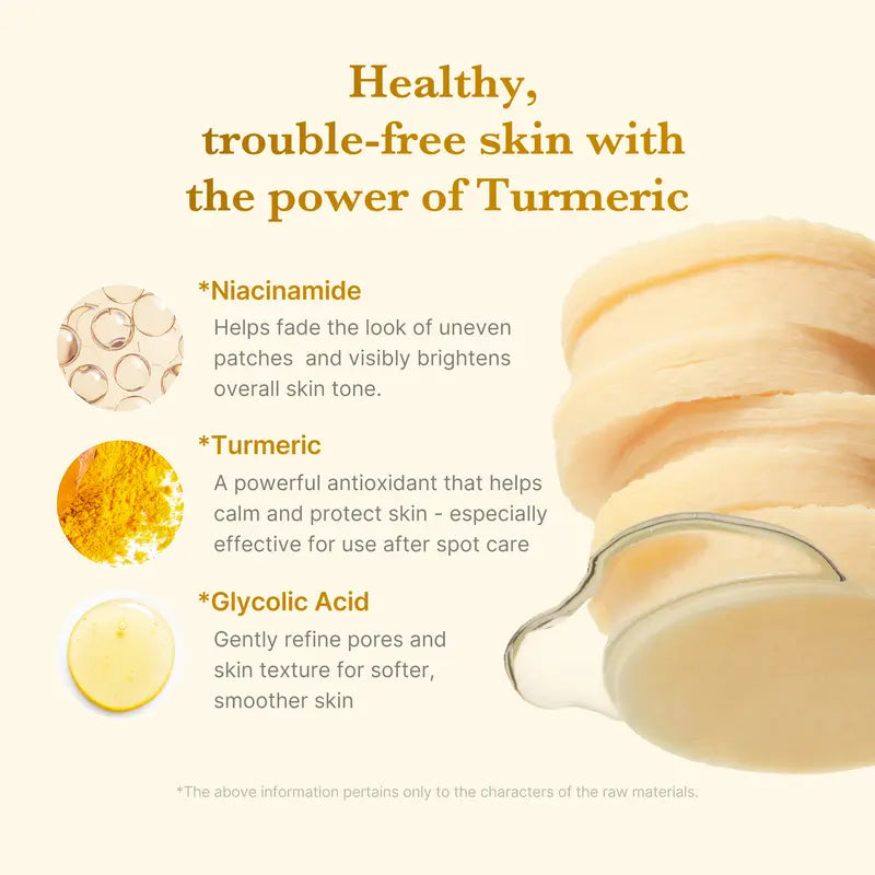 medicube turmeric skin care ingredients niacinamide and glycolic acid